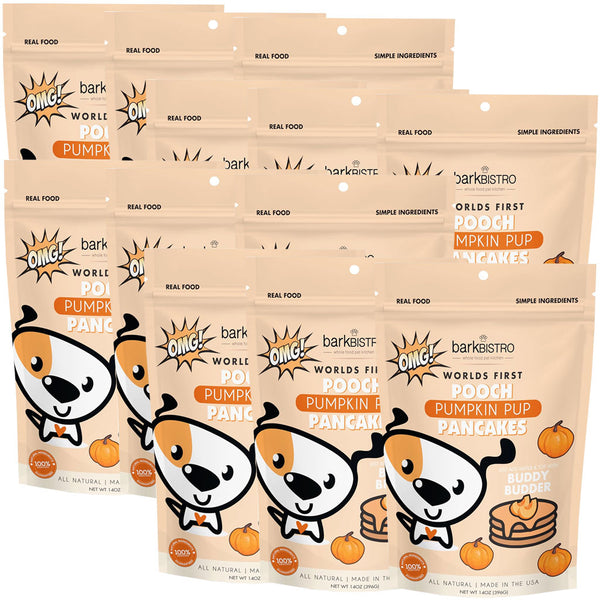 Bark Bistro Pooch Pumpkin Pup Pancakes for Dogs 12-pack