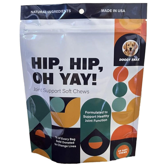 Hip Hip Oh Yay Joint Support Soft Chews for Dogs, 60-count