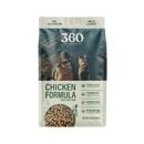 360 Pet Nutrition Chicken Formula dog food package on a white background