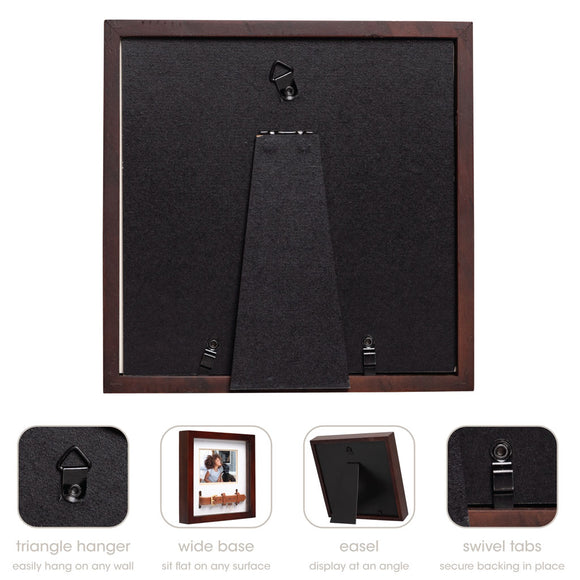 Pearhead Pet Collar and Photo Frame, Espresso