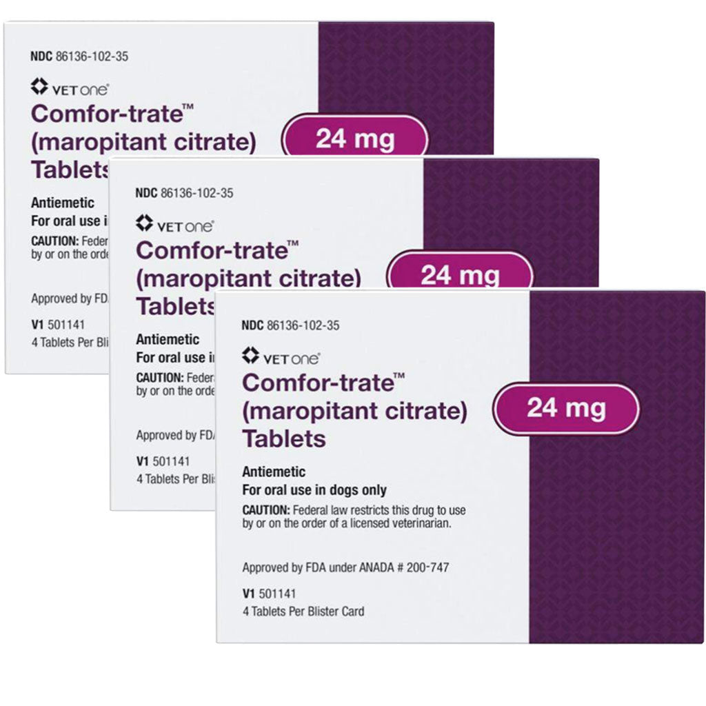 Comfor-trate (Maropitant Citrate) Antiemetic Tablets for Dogs: 24mg, 12 count