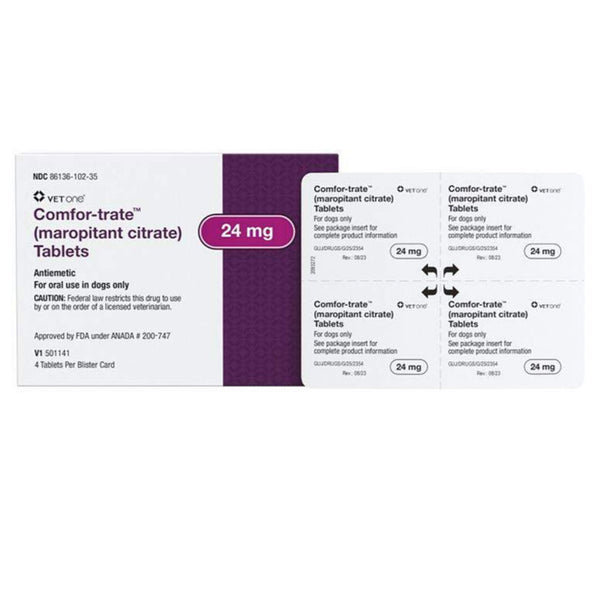 Comfor-trate (Maropitant Citrate) Antiemetic Tablets for Dogs: 