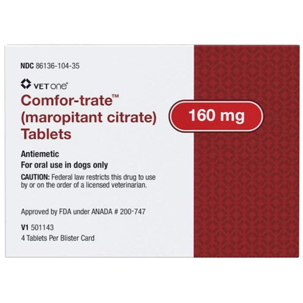 ComforTrate (Maropitant Citrate) Antiemetic Tablets for Dogs: 160mg