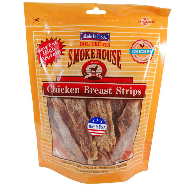 Smokehouse Chicken Breast Strips Dog Treats, 8-oz