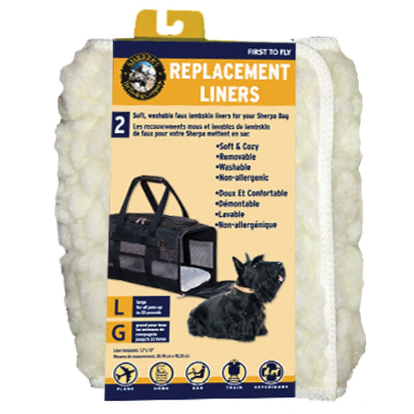 Sherpa Soft & Cozy Pet Bed Liners, Large, 2-pack