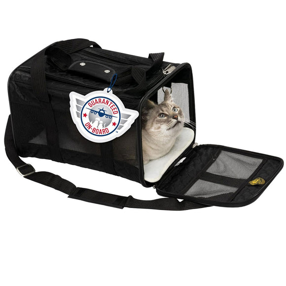 Sherpa Deluxe Airline Approved Soft Sided Dog & Cat Carrier, Black