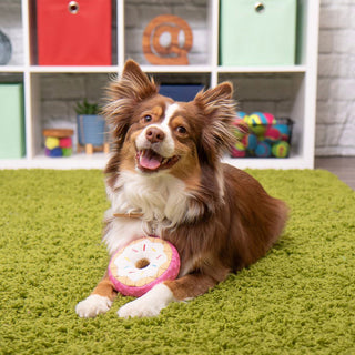 GoDog Tough N Texture Donut Dog Toy, Pink