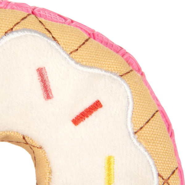 GoDog Tough N Texture Donut Dog Toy