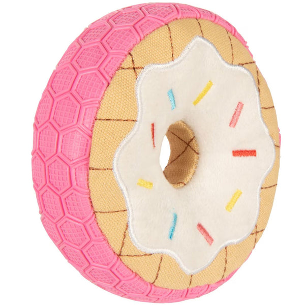 GoDog Tough N Texture Donut Dog Toy