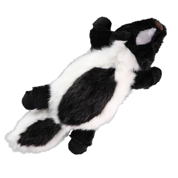 GoDog Flatz Skunk Squeaky Plush Dog Toy