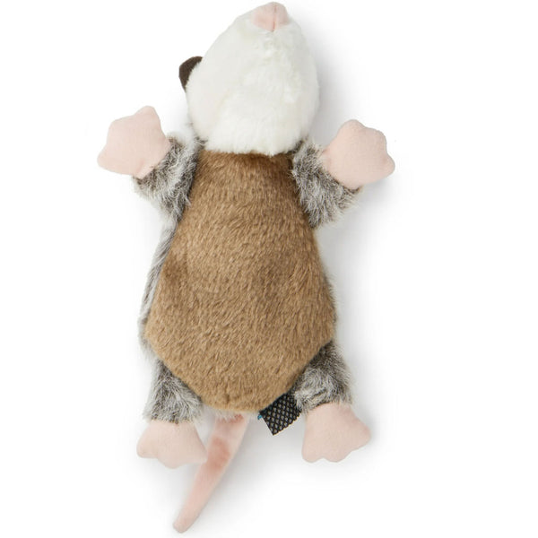 GoDog Flatz Opossum Squeaky Plush Dog Toy