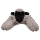 GoDog Barnyard Flats Lamb Durable Squeaky Plush Dog Toy