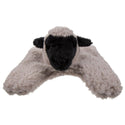 GoDog Barnyard Flats Lamb Durable Squeaky Plush Dog Toy