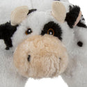 GoDog Barnyard Flats Cow Durable Squeaky Plush Dog Toy