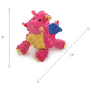 GoDog Coral Dragon Chew Guard Squeaky Plush Dog Toy