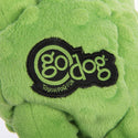 GoDog Green Tugs Monkey Chew Guard Squeaky Plush Dog Toy