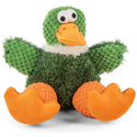 GoDog Checkers Sitting Duck Squeaky Plush Dog Toy