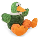 GoDog Checkers Sitting Duck Squeaky Plush Dog Toy