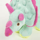 GoDog Teal Dinos Frills Chew Guard Squeaky Plush Dog Toy, Small-3