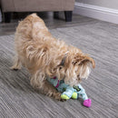 GoDog Teal Dinos Frills Chew Guard Squeaky Plush Dog Toy, Small-6