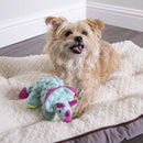 GoDog Teal Dinos Frills Chew Guard Squeaky Plush Dog Toy, Small-7