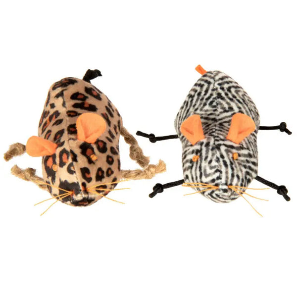 SmartyKat Instincts Safari Creepers Refillable Plush Rat Cat Toys