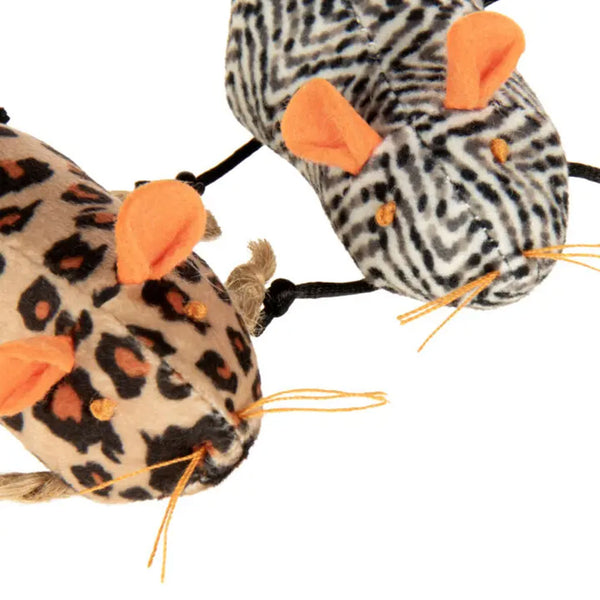 SmartyKat Instincts Safari Creepers Refillable Plush Rat Cat Toys