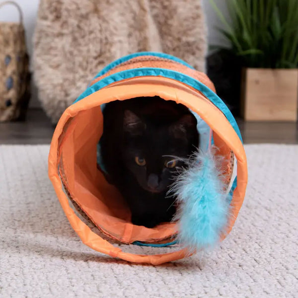 SmartyKat Instincts Teaser Tunnel Activity Tunnel Cat Toy