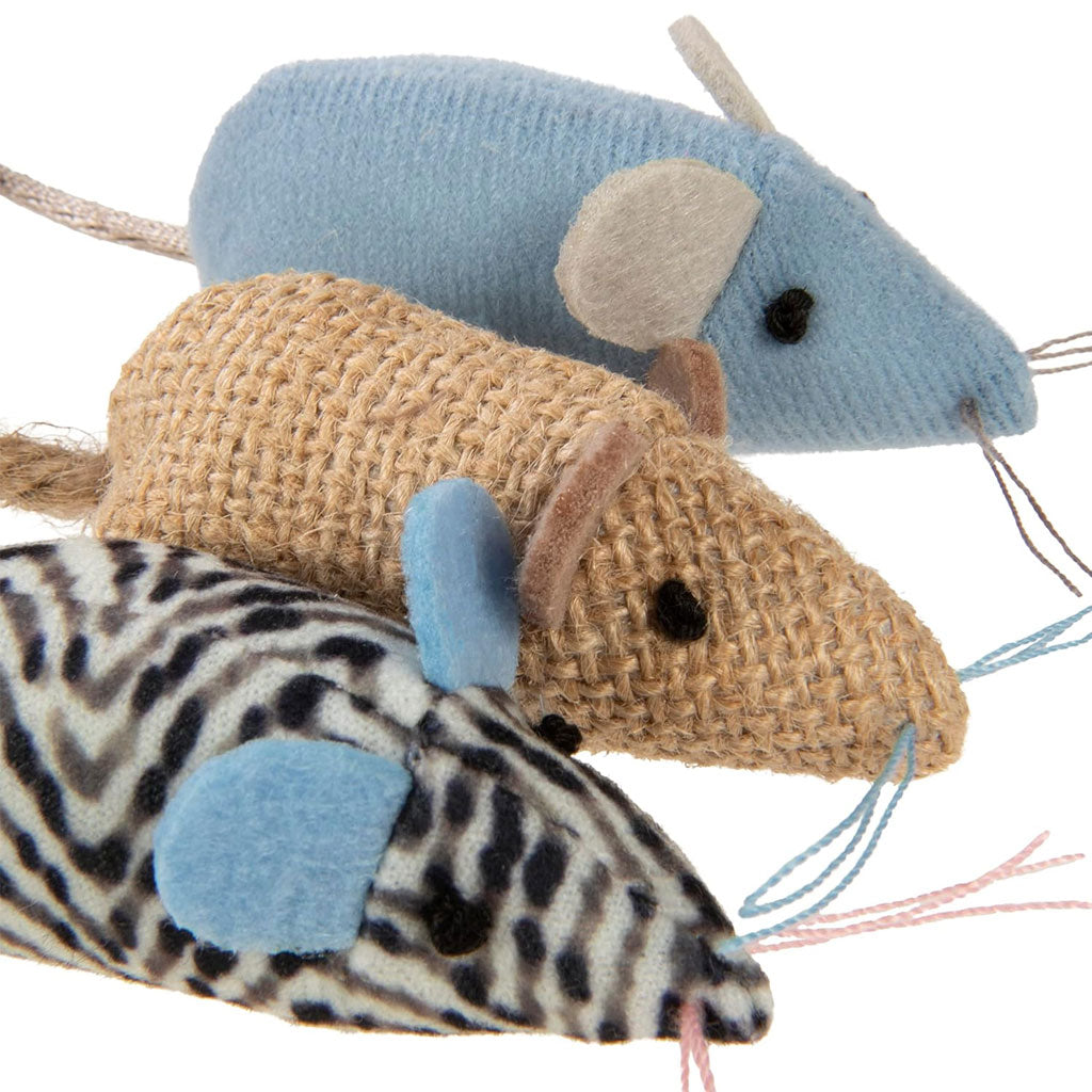 SmartyKat Instincts Catnip Caravan Plush Mice with Feather Tails Cat Toys