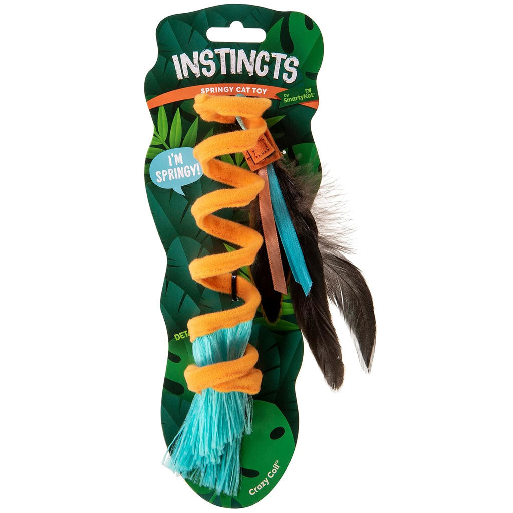 SmartyKat Instincts Crazy Coil Spring Fringe Cat Toy