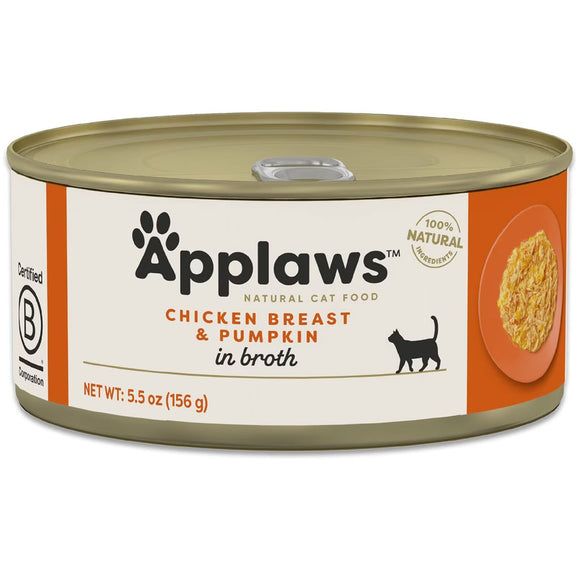Applaws Chicken Breast with Pumpkin Canned Cat Food, 5.5-oz, case of 24