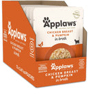 Box of Applaws Chicken Breast & Pumpkin in Broth cat food pouches