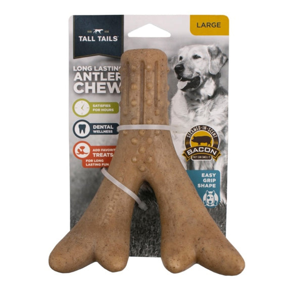 Dog chew toy with packaging featuring Tall Tails branding
