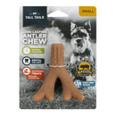 Dog chew toy packaging with Tall Tails branding and a dog in the background
