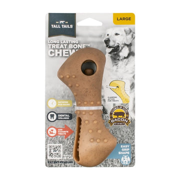 Dog chew toy packaging with Tall Tails branding on a white background
