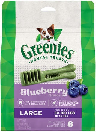 GREENIES Blueberry Large Dental Treats, 8 count