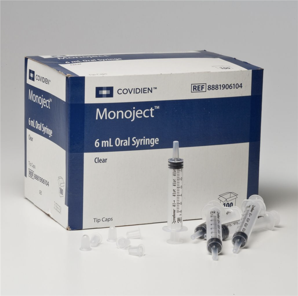 Monoject 6ml Oral Syringe (100 ct) - 0