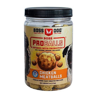 Boss Dog Proballs Freeze Dried Raw Chicken Meatballs with Probiotics for Dogs (6 oz)