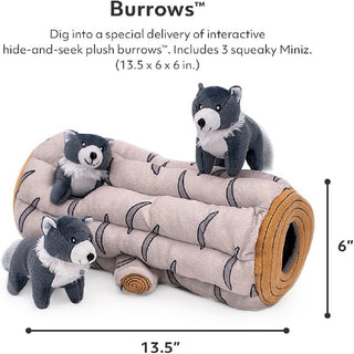 Zippy Paws Burrow Arctic Wolf Interactive Toy For Dog (Extra Large)