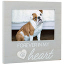 Wooden photo frame with a dog picture and 'Forever in My Heart' text