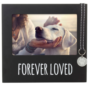 Pearhead Forever Loved Pet Keepsake Picture Frame, Black