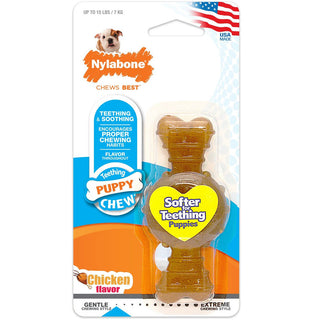 Nylabone Puppy Chew Ring Chicken Flavored Puppy Chew Toy, X-Small