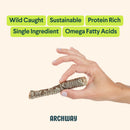 Archway Single Ingredient Silver Carp Rolled Skin Natural Dog Chew Treat, 2-oz-6