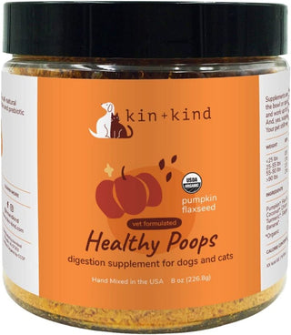 kin+kind Organic Healthy Poops Dog & Cat Digestion Supplement, 8 oz