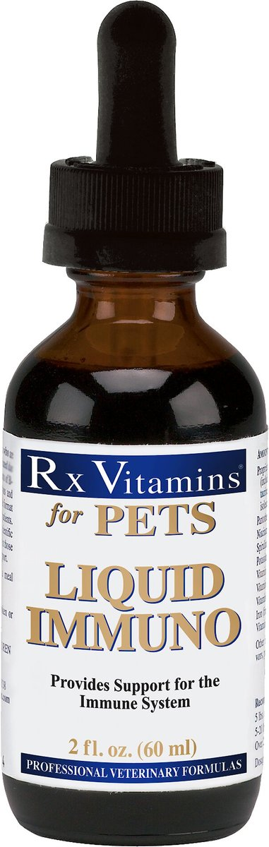 Rx Vitamins Liquid Immuno Immune Support for Cats & Dogs, Bacon Flavor