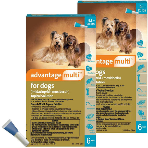 Advantage Multi 9.1-20 lbs, Teal 12 months