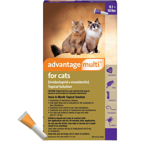 Advantage Multi  for Cats, 9.1-18 lbs 1 month