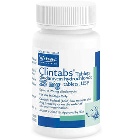 Clintabs (Clindamycin HCl) Tablets for Dogs, 25-mg