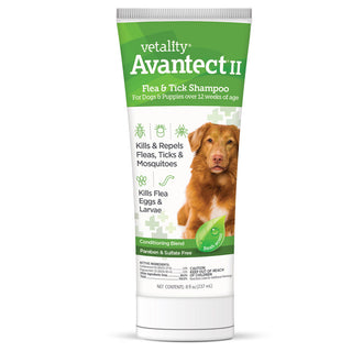 TevraPet Vetality Avantect II Flea & Tick Shampoo for Dogs, 8-oz