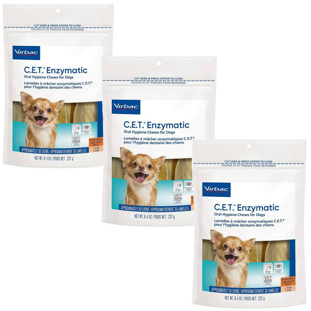 C.E.T. Enzymatic Dental Chews for Extra Small Dogs 30 Chews